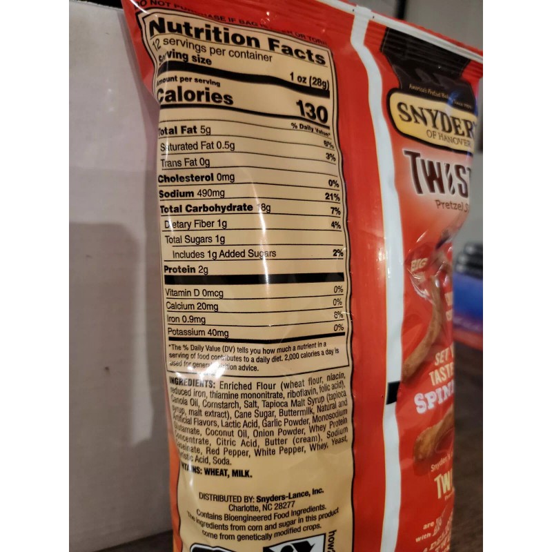 Snyder's Of Hanover 12oz NEW TWISTED Pretzels Pick you flavor