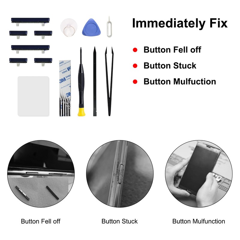 2 Pack for Galaxy Note 9 Power Volume Button Replacement
