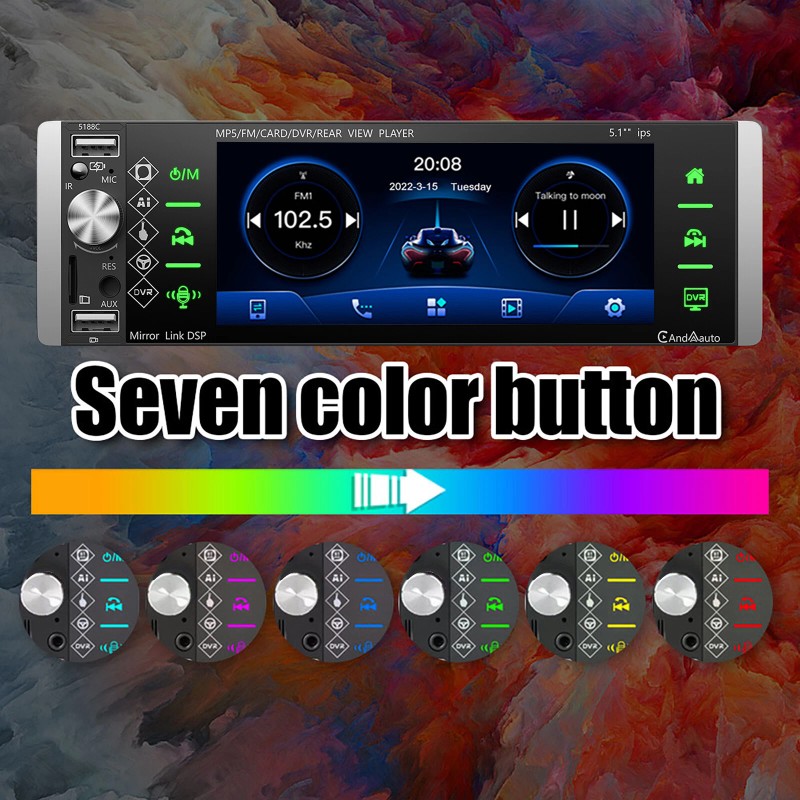 ESSGOO 5.1" Single 1 Din Car Stereo Radio MP5 Player