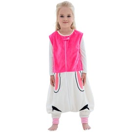 MICHLEY Baby Sleeping Bag Sack with Feet Spring Winter Swaddle Wearable Blanket Sleeveless Nightgowns for Infant Toddler, 1-3T, Rose Red Rabbit