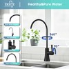 EKRTE Matte Black Drinking Water Faucet for Kitchen Sink, Brass