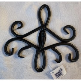 Henn Black Metal Wall Hooks