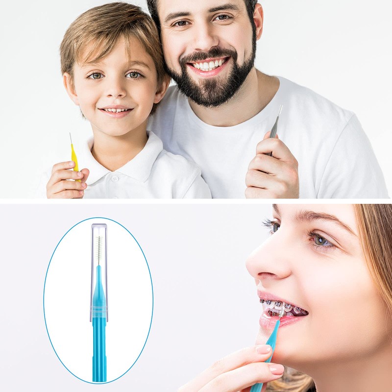 100 piezas de cepillos para limpiador, cepillo interdental, palillo de