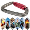 7075 Aviation Aluminum Master Lock Carabiner D Ring Safety Buckle