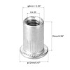 uxcell 1/4-20 Rivet Nuts Aluminium Alloy Knurled Flat Head Threaded
