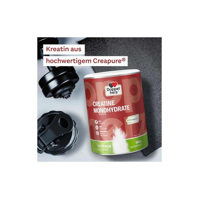 Doppelherz Creatine Monohydrate - High Purity Creatine with Creapure Quality