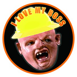 3pcs Cool Stickers Funny Love My BOSS Hard Hat Sticker, 2.5 inch - Hardhat Laborer Foreman Loading Wait Welding Welder Decal Oilfield Trash Hard Hat Sticker