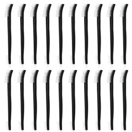 cobee 20Pcs Double-Ended Cleaning Brushes, Plastic Small Cleaning Brush Stiff Bristles Crevice Brushes All Purpose Detailing Brush for Bathroom Kitchen Home Small Space