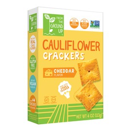 Real Food From the Ground Up Cauliflower Crackers - 6 Pack (Cheddar, Crackers)