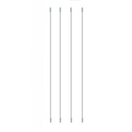 90cm Fiberglass Flex Rods for Worship Flags – 0.3cm Diameter Flexible Praise Flag Poles – Lightweight & Durable Sticks for Church Dance, Prayer, Performance (4, White)