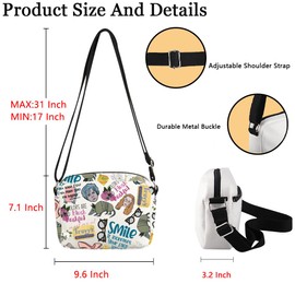 FUNYSO Magnolien Geschenk Romantik Film Liebhaber Geschenk Komödie Liebhaber Geschenk Magnolie Film inspiriert Crossbody, Smile It Hcross UK, 0