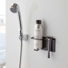 Yamazaki 5513 Magnetic Bathroom Shaving Cream & Shaver Holder, Black,