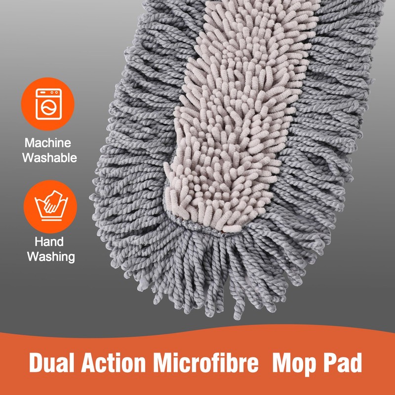 Microfiber Dust Mop for Hardwood Floor Cleaning, Dry and Wet