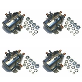 Vital All-Terrain (4) 12V Continuous Duty 6 Terminal Switch Relay Solenoid for Golf Cart Car Buggy