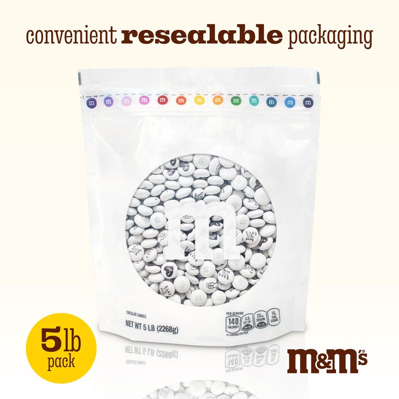 M&M’S WORLD Wedding Themed Milk Chocolate Candy - 5lbs Assorted