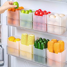 Jazlyvex Kühlschrank Organizer Set 9 Fridge Organizer Kühlschranktür Aufbewahrung Kühlschrank Kuhlschrankorganizer Set für Kühlschrank Schrank Speisekammer Dosen Küche, BPA-Freier