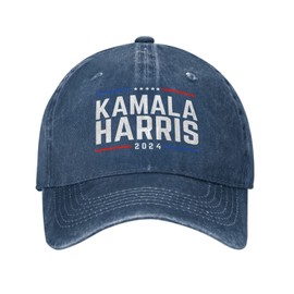 Kamala Harris 2024 Cap Vintage Baseball Caps Men Women Kamala Harris for President Hat Adjustable Trucker Hats Blue