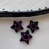 7 Pieces Black Star Shape Tennis Racket Vibration Dampener Cute