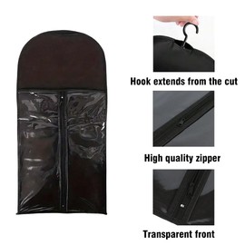 Hair Extension Holder Wig Bag with Hanger Wig Storage Portable Wig Bags Storage Style Hair Travel Hair Extensions Bag for Multiple Wigs Hair Extensions, Wigs & Accessories (black)