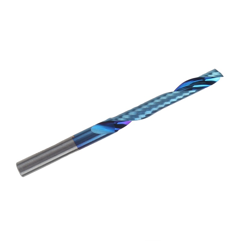Single Flute Cutter Tungsten Steel Spiral End Mill Straight Shank
