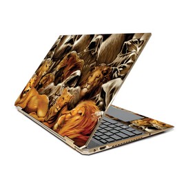 MightySkins Skin Compatible with HP Spectre x360 15.6" Gem-Cut (2019) - Lions Den | Protective, Durable, and Unique Vinyl Decal wrap Cover | Easy to Apply, Remove, and Change Styles | Made in The USA