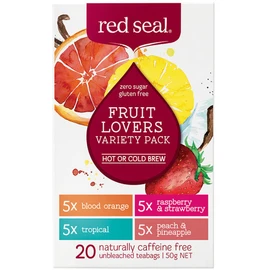 Red Seal (Hot & Cold Brew) Fruit Lovers Variety Pack 20 Teabags