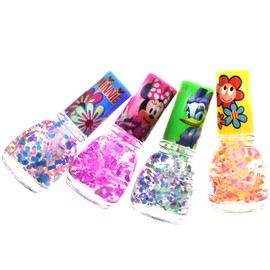 TownleyGirl Minnie Mouse Super Sparkly Peel-Off Nail Polish with Nail Storage Case, 5 CT