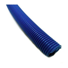 Electriduct 3/4" Split Wire Loom Tubing Polyethylene Corrugated Flexible Conduit (0.75 Inch ID) - Blue - 25 Feet