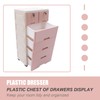CeRaBuRET 6 Drawers Storage Plastic Dresser, Pink Dresser for Kids