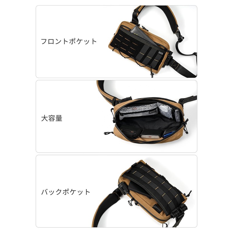 [TACTICAL_GEEK] One-shoulder bag, motorcycle body bag, crossbody bag, military tactical