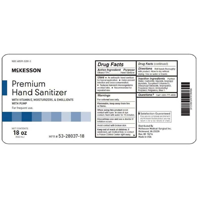 McKesson Premium Hand Sanitizer Ethyl Alcohol Gel Pump Bottle 18