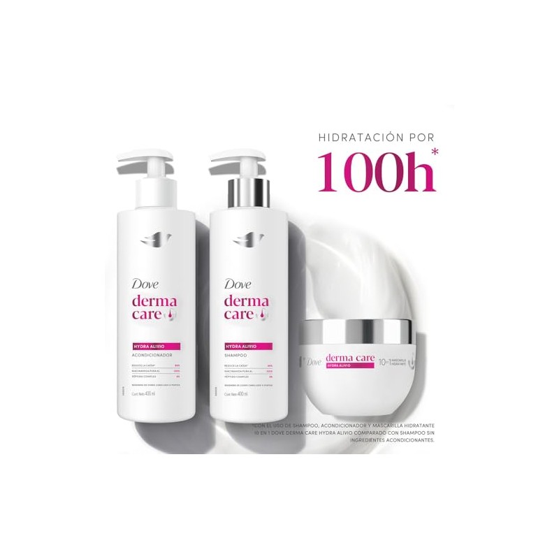 DOVE Shampoo Derma Care Hydra Alivio, Hidratación, 400 mL