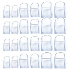 Holibanna 12 Pairs Transparent High Heel Covers Tips Heel Protectors Caps High Heel Grass Stopper for Women Wedding Events Outdoor Anti Slip Shoe Heel Cover, Polyvinyl Chloride, PVC