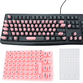 SHANPIN 70 Pcs Self-Adhesive PC Keyboard Keys for Long Nails Typing and Gaming, Anti-Damage Symbolic and Alphanumeric Keys for Nail-Art, Accessories and Gifts for Office Girls, Gaming Girls.