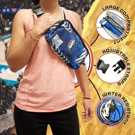 Pro Specialties Dallas Mavericks Basketball Fanny Pack TM1872: Adult Bag (Street Series) Elevate Your Style with this Trendy Belt Bag - Ideal for Sports Enthusiasts. Perfect Waist Bag