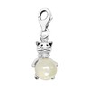Quiges Silver Plated Animals Charm Pendant with Lobster Clasp for