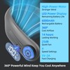 Kinhowly Portable Neck Fan,Personal Hands Free Bladeless Fan,360° Cooling Fan,LED