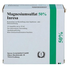 Magnesium Sulphate 50% Inresa Infusion Sol Concentration, 10 x 10 ml