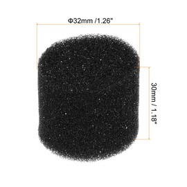 sourcing map Pack of 50 Hydroponics Sponges 1.26 Inch Growing Media Cylindrical Sponges for Planting Vegetable Flowers at Home, Black