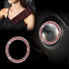 Jusen 17 Pack Bling Car Seat Covers Set Car Diamond