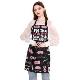 BDPWSS Lash Technician Apron Beauty Salon Gift - I'm The Lash Tech They Told You About Esthetician Apron