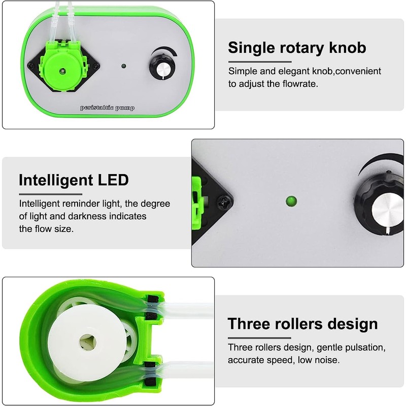 EVTSCAN Latest G628-1 Variable Speed Peristaltic Pump and 12V DC