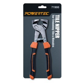 POWERTEC 8 inch Tile Nippers with Ergonomic Grip, for Trimming Tile and Mosaics to Desired Shape on Glass, Ceramic and Porcelain Tile up to 3/8" Thick, 1 Pack (71900)