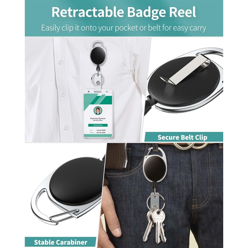 Pawfly 2 Pack Vertical 2-Card Badge Holder with Thumb Slots
