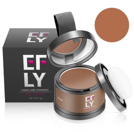 EFLY Root Touch Up Gray Hair Shadow Powder, Medium Brown, For Thinning Hair Women Men, Eyebrows, Beard Line, Instant Hair Color, 0.1411 Ounce, Synthetic Material Free, Temporary