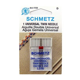 SCHMETZ Twin (130/705 H ZWI) Sewing Machine Needles - Carded - Size 2.5/80