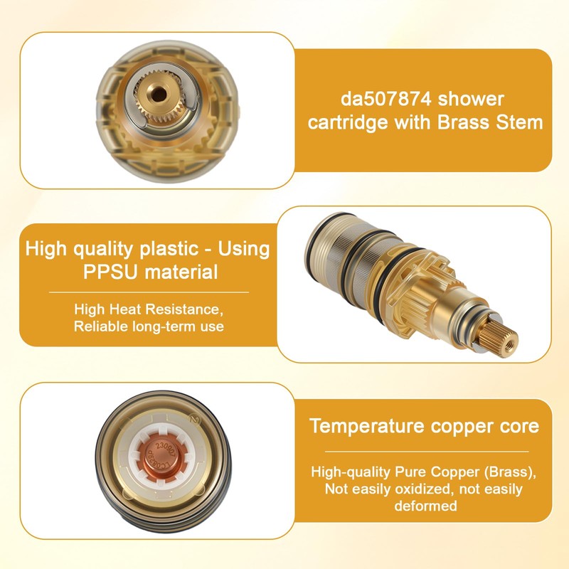 Thermostatic Shower Cartridge DA507874, for Danze Thermostatic Faucet Plastic Ceramic