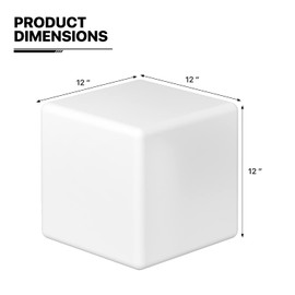 MoNiBloom 12 '' Glow Cube Chair 16 Colors Changing LED Cube with Remote, Waterproof Cool Rechargeable Furniture Dimmable Mood Lighting Night Light for Garden, Patio, Deck, Bar, (A41-LED-ST-001)