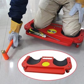 WANLECY Rolling Knee Creeper with Foam Cushioned Knee Cups and Tool Tray Holder, Kneeling Pads on Swivel Castors for Repairing