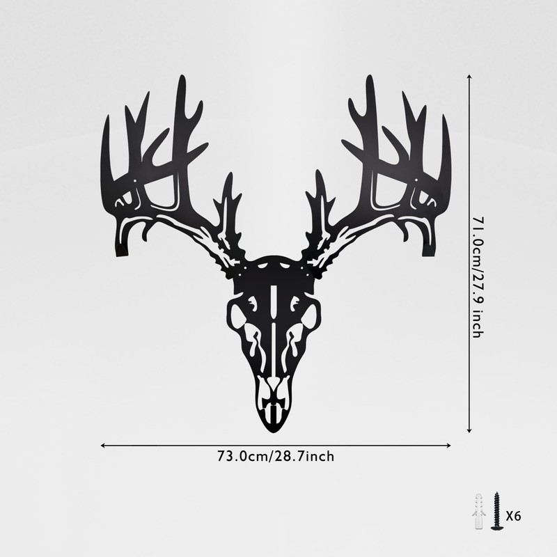 Deer Skull Wall Mount & Bow Rack – Iron Archery